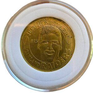 Jeff Hostetler #15 Oakland Raiders 1996 Pinnacle QB Club Vintage NFL Coin